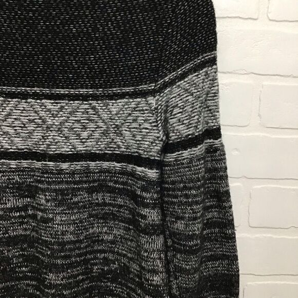 GAP knit sweater fair isle warm grey black fall winter wool blend small petite - Picture 10 of 12